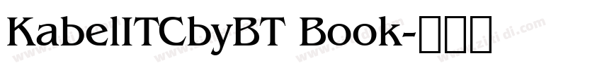 KabelITCbyBT Book字体转换